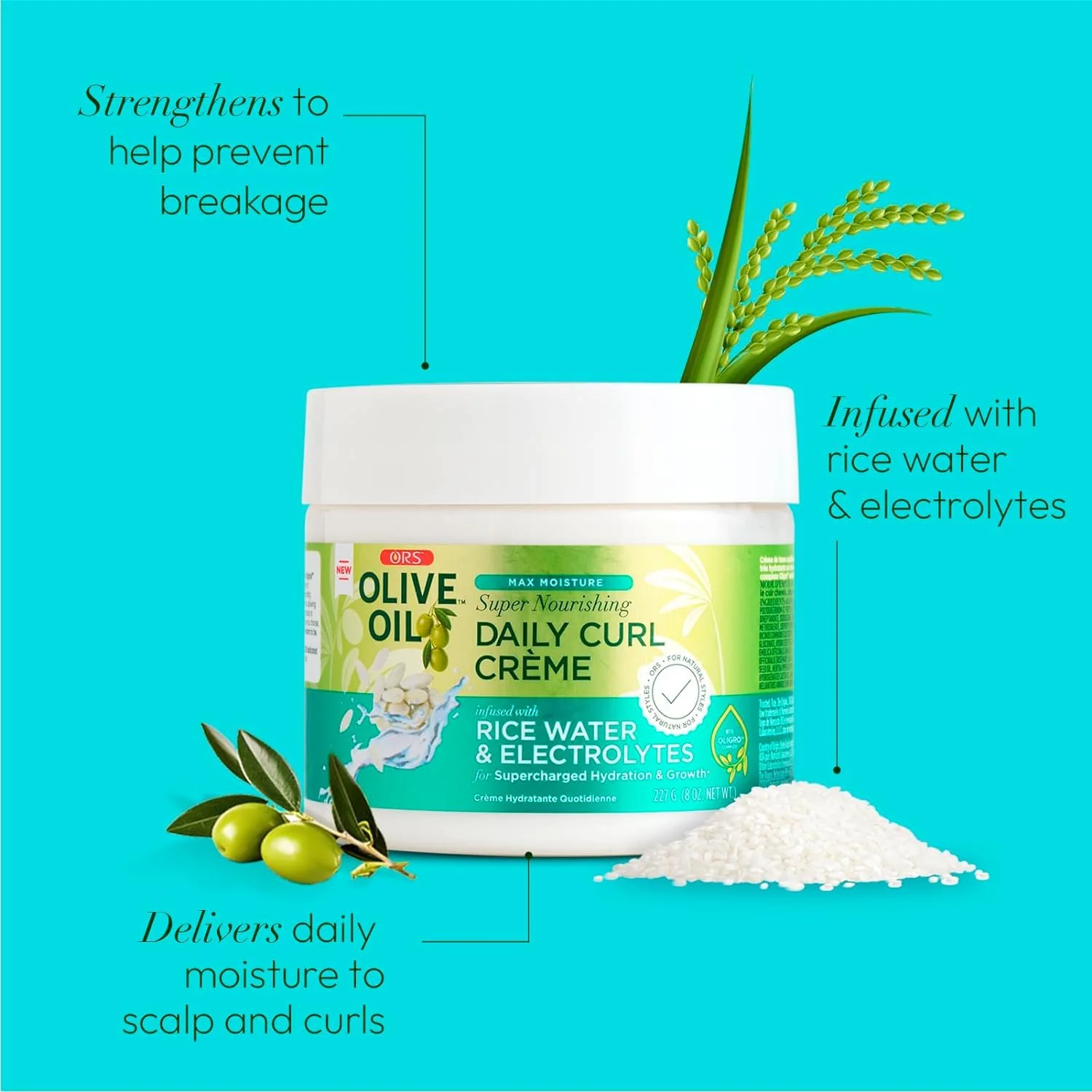 ORS Olive Oil Max Moisture Daily Curl Creme (8.0 oz) - Image 4